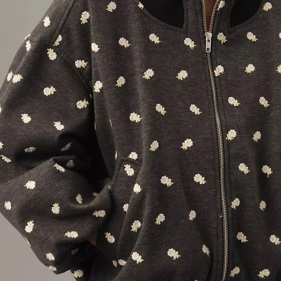 Anthropologie Maeve embroidered bubble coat - Picture 3 of 4